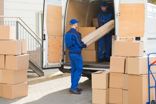 Removal team beginning a safe move with equipment and planning