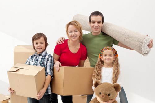 Loading furniture into a van for a small flat move