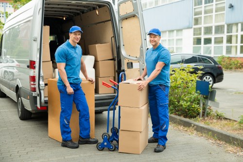 Loaded moving truck ready for a flat or office move in South London