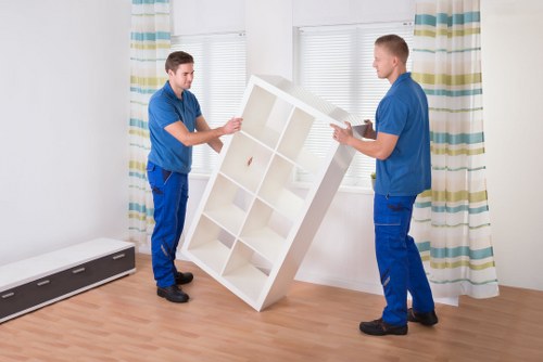 Business staff preparing for an organised office move in South London