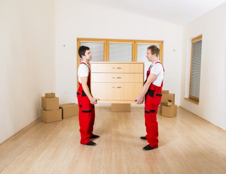Removal truck prepared for a South London property move