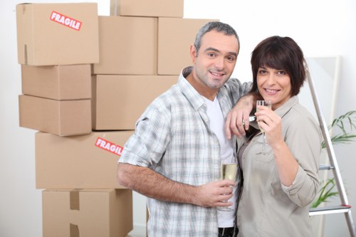 Professional movers handling furniture in Elephant and Castle